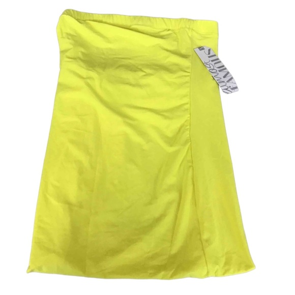 ALMOST famous yellow tube top halter summer dress size 1x NWT - Picture 2 of 8